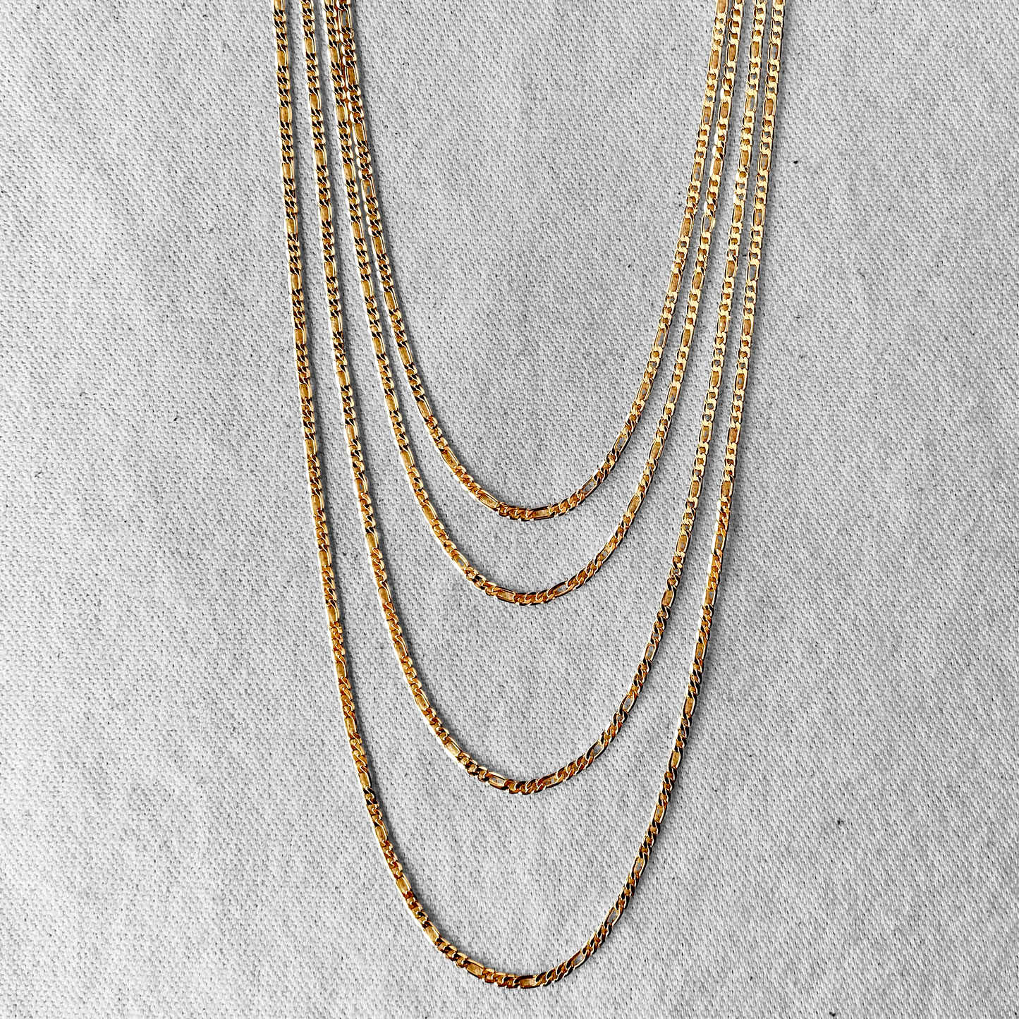 2.5mm Figaro Chain 18k Gold Filled Necklace