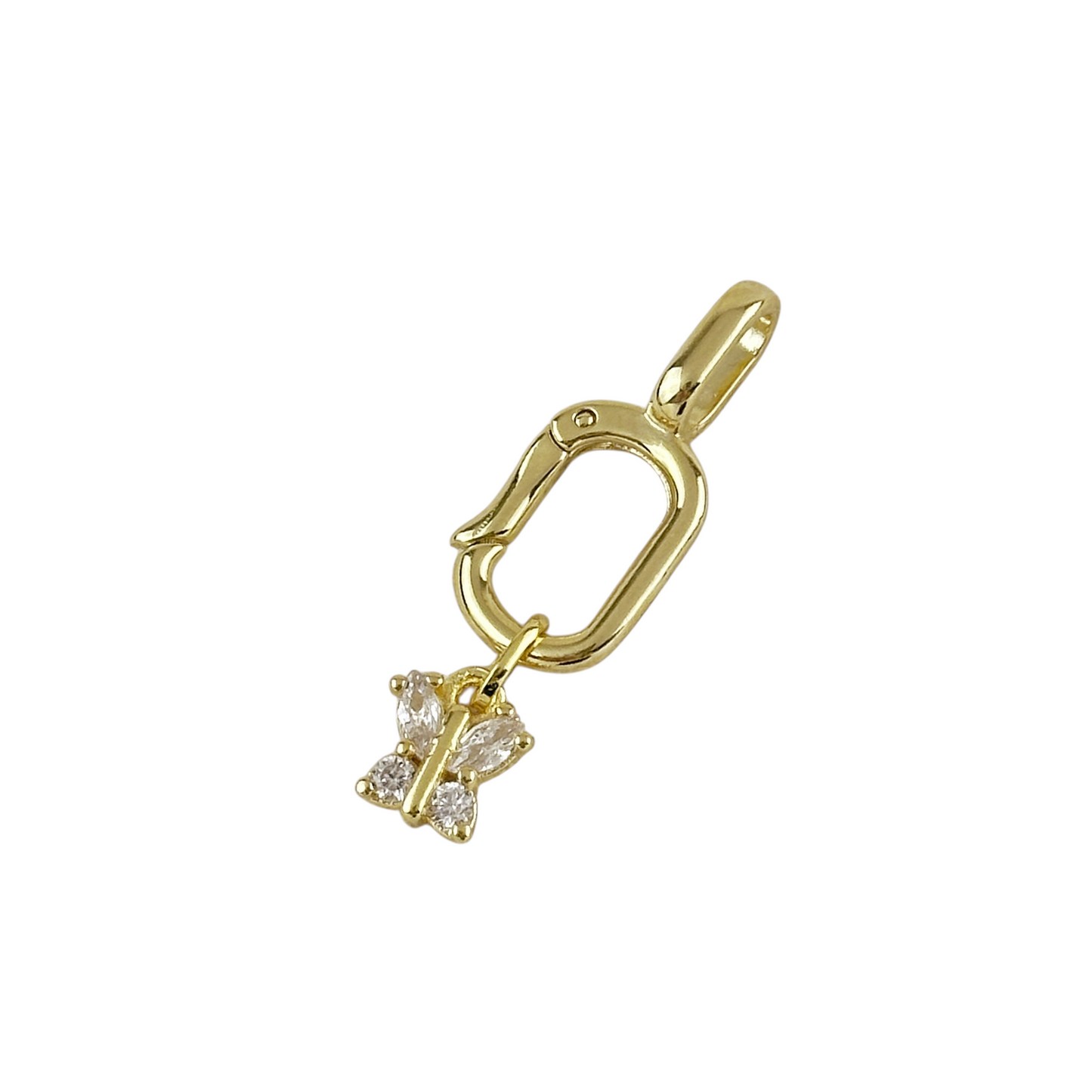 11mm CZ Butterfly 18k Gold Filled Charm