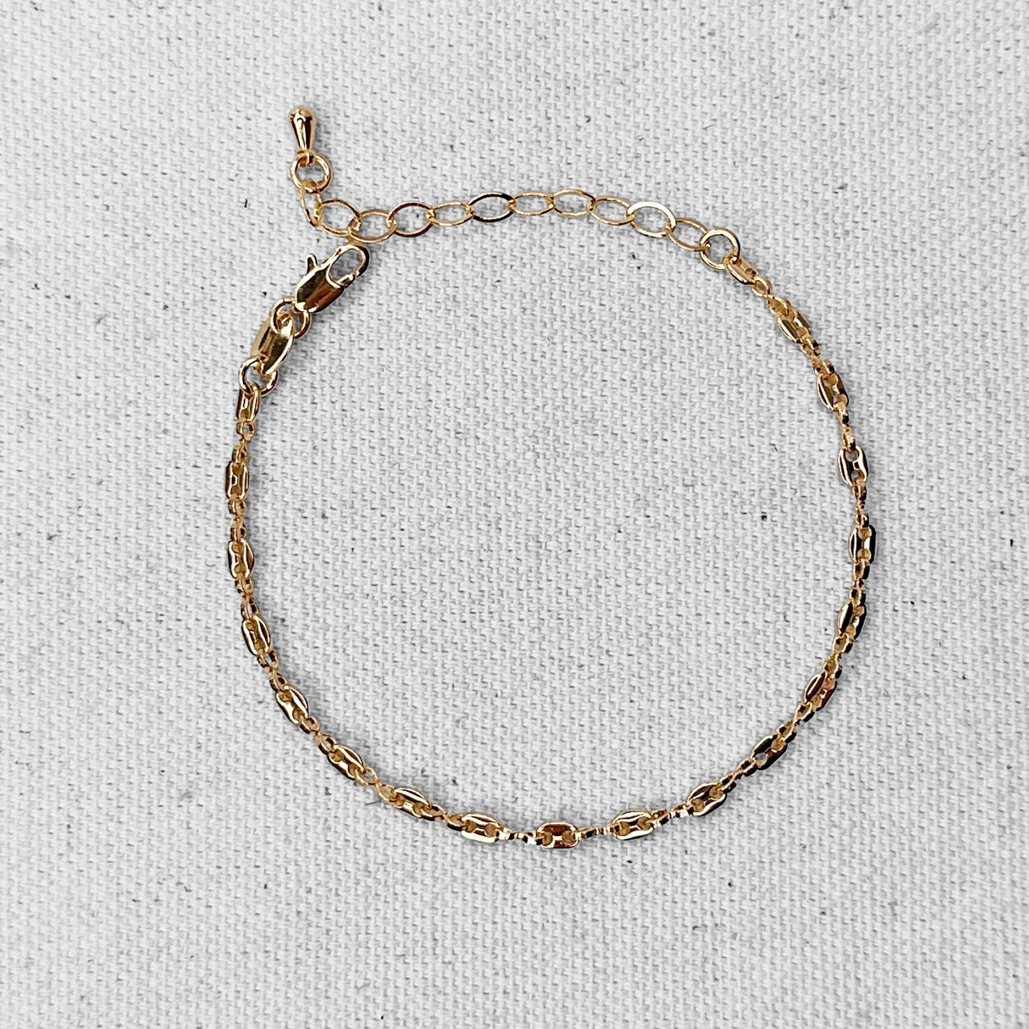 3mm Mariner Chain 18k Gold Filled Bracelet