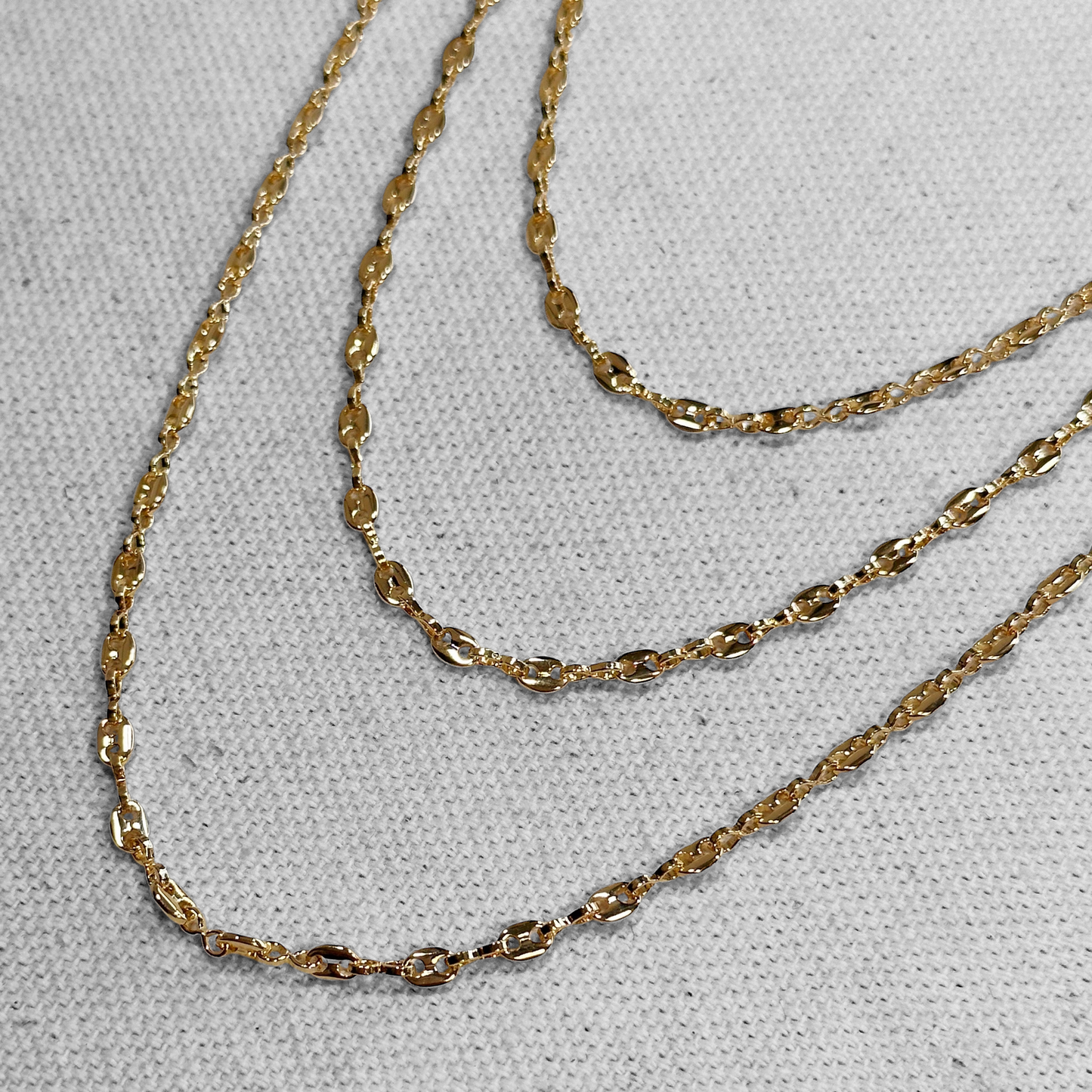 3mm Mariner Chain 18k Gold Filled Necklace
