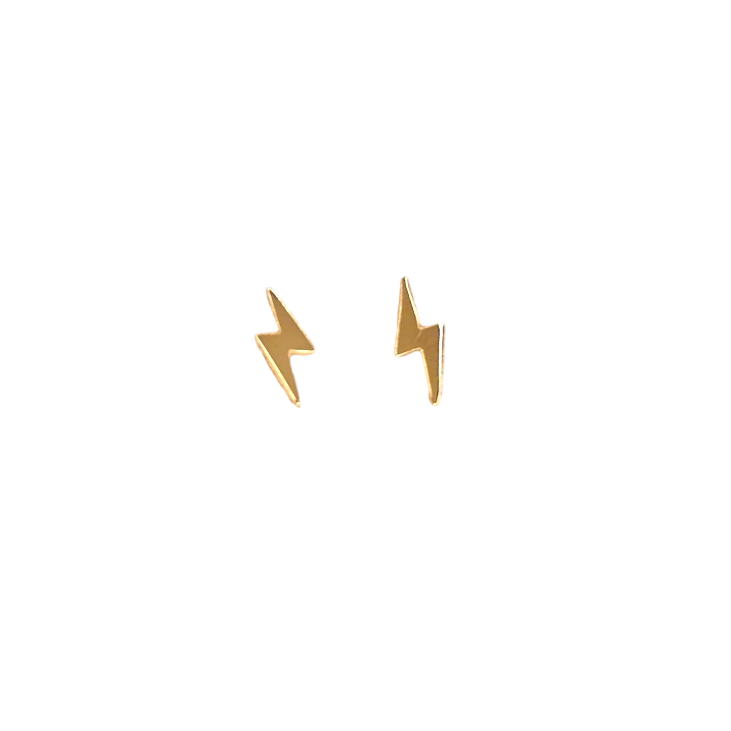 11mm Mini Lightning Bolt Stud 18K Gold Filled Earrings