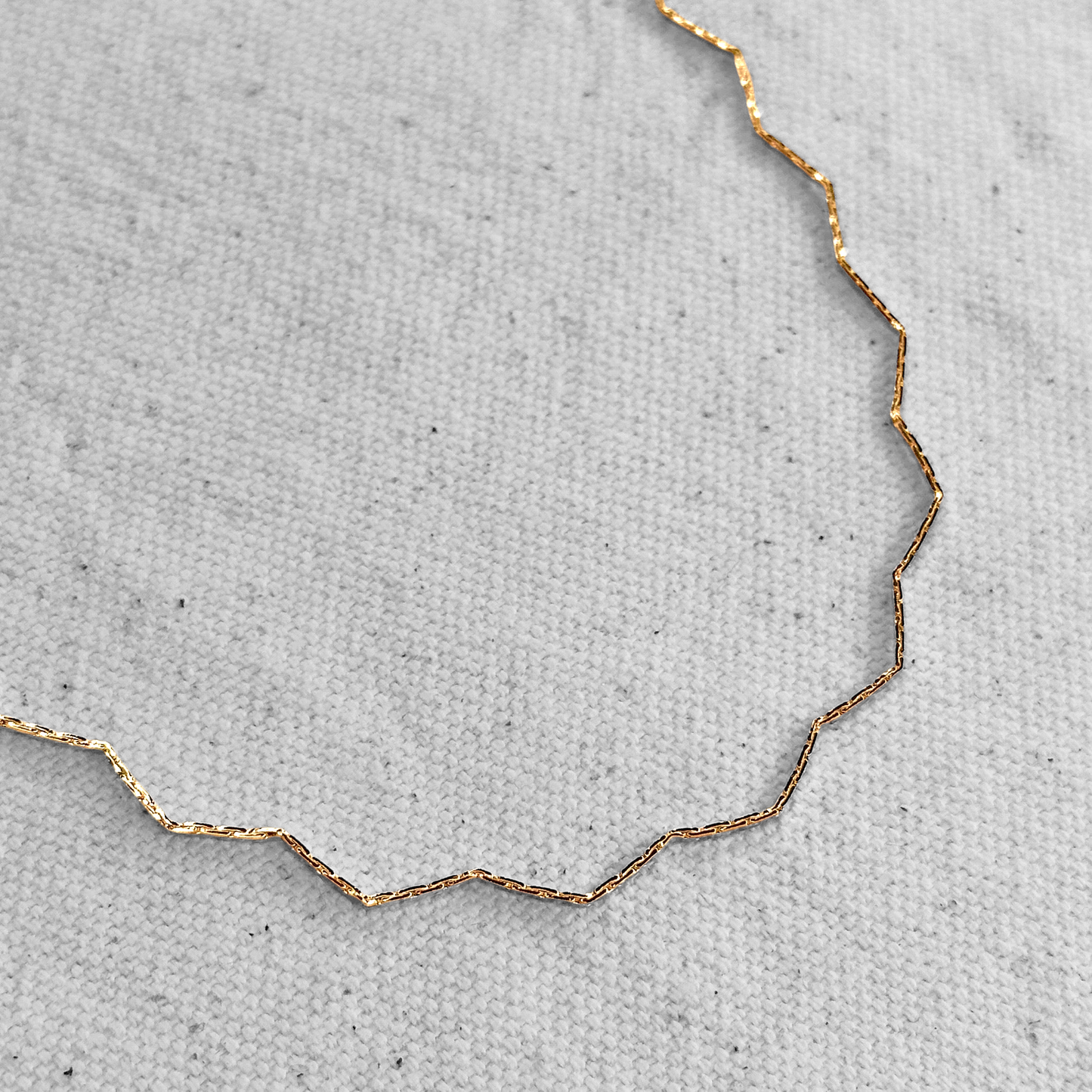 Zig Zag Choker 18K Gold Filled Necklace