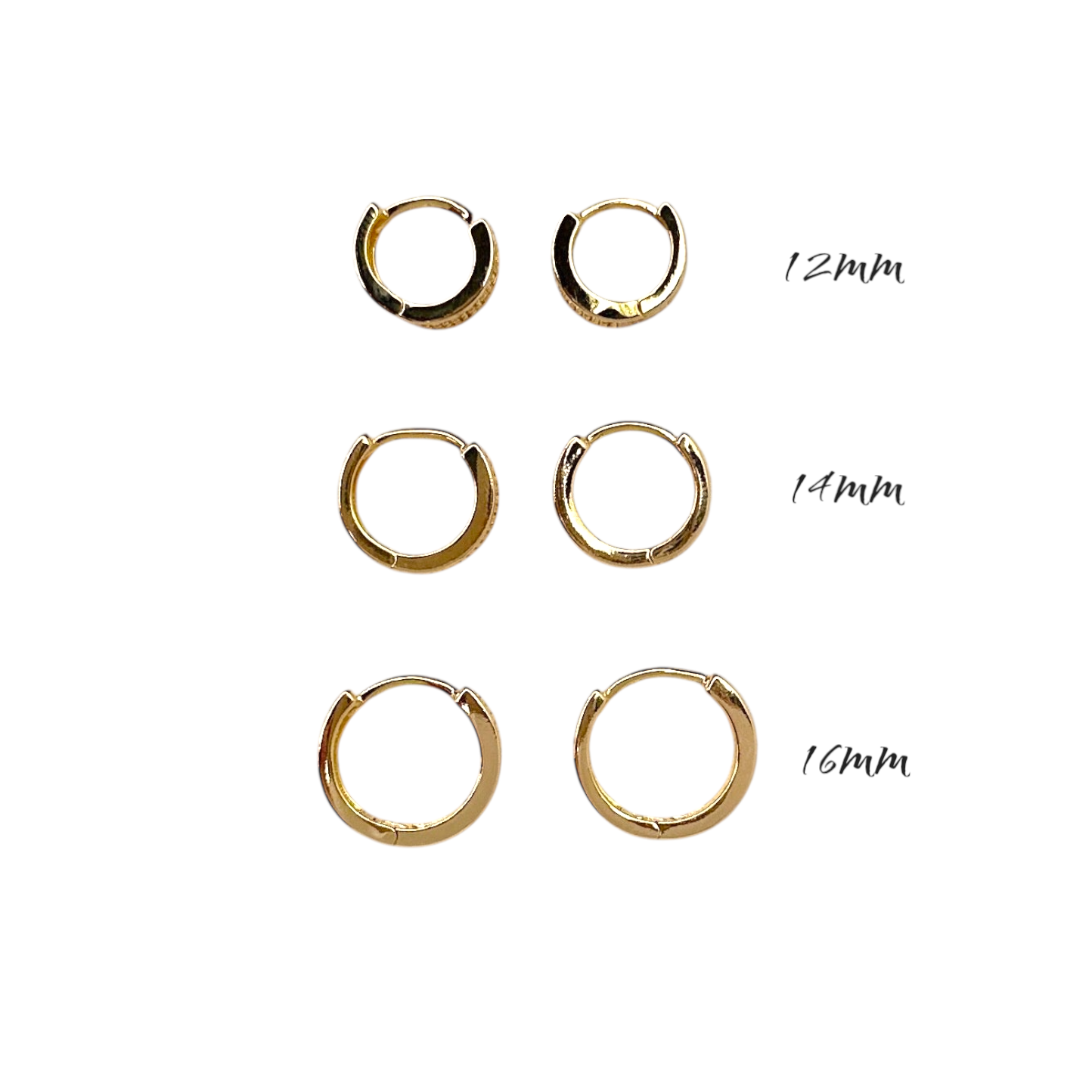 CZ Wide Pavé Huggie Hoop  18K Gold Filled Earrings