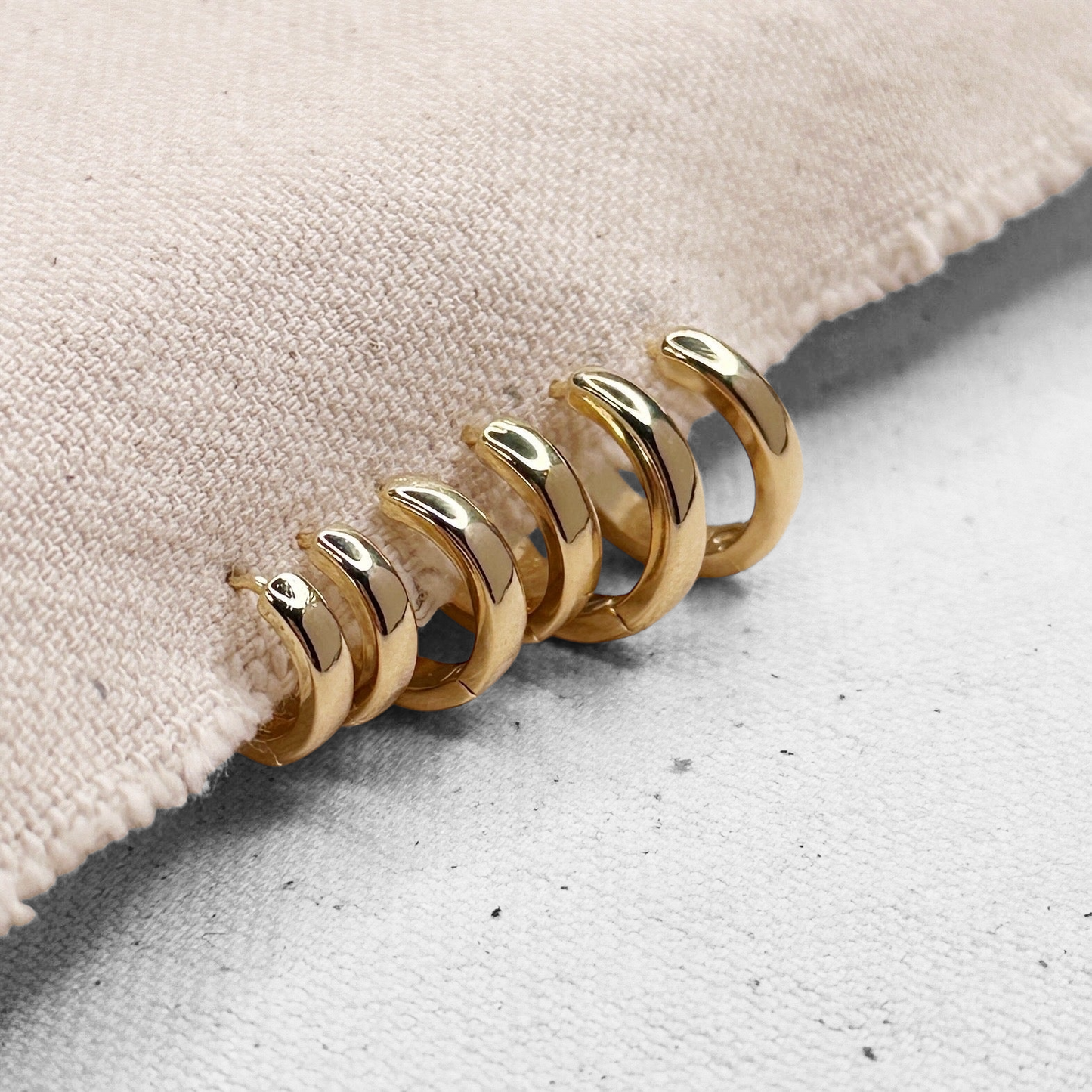 Classic Huggie Hoop 18K Gold Filled Earrings