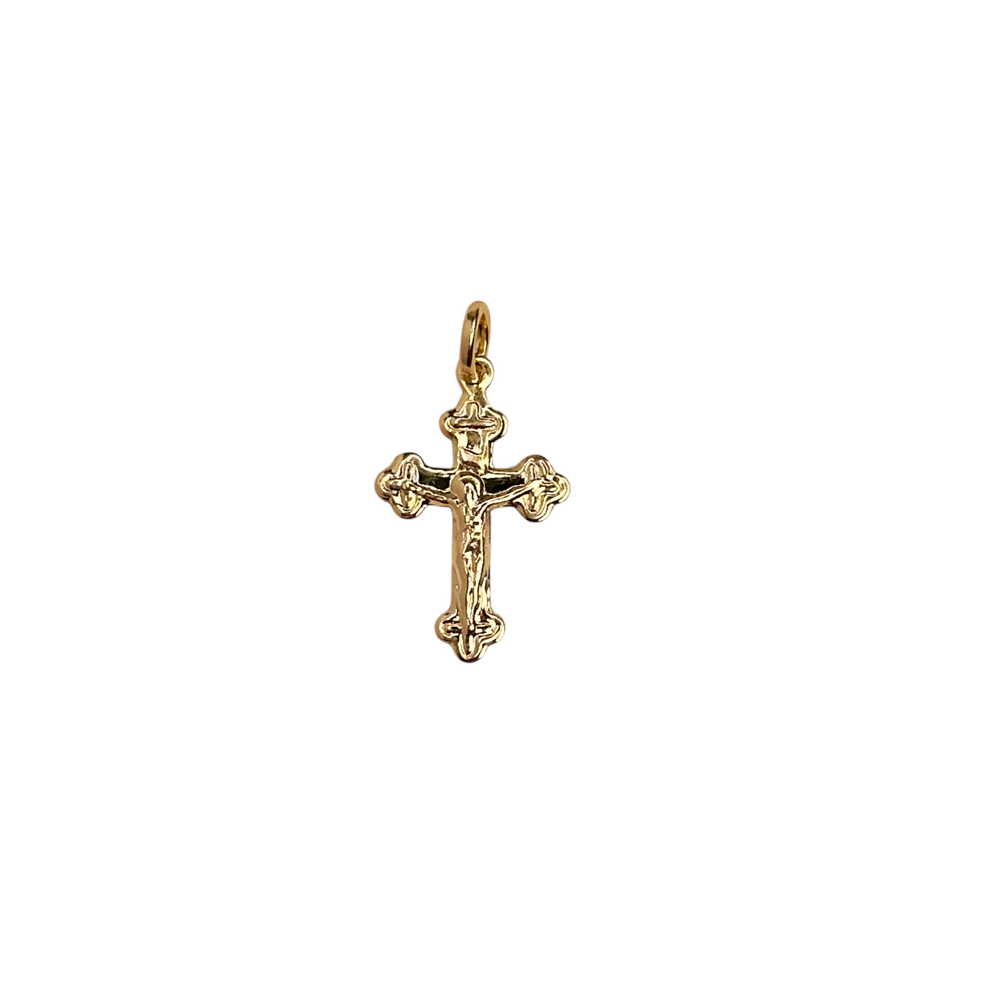 25mm Fine Crucifix 18k Gold Filled Pendant