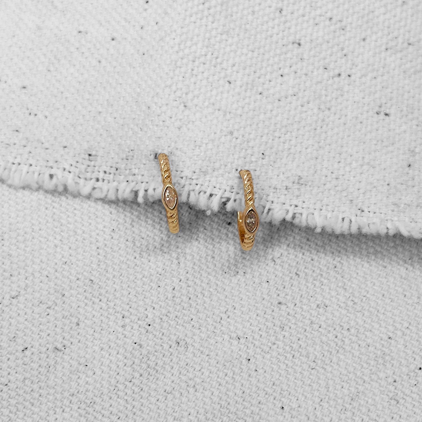 12mm Twisted Open Hoop 18k Gold Filled Earrings