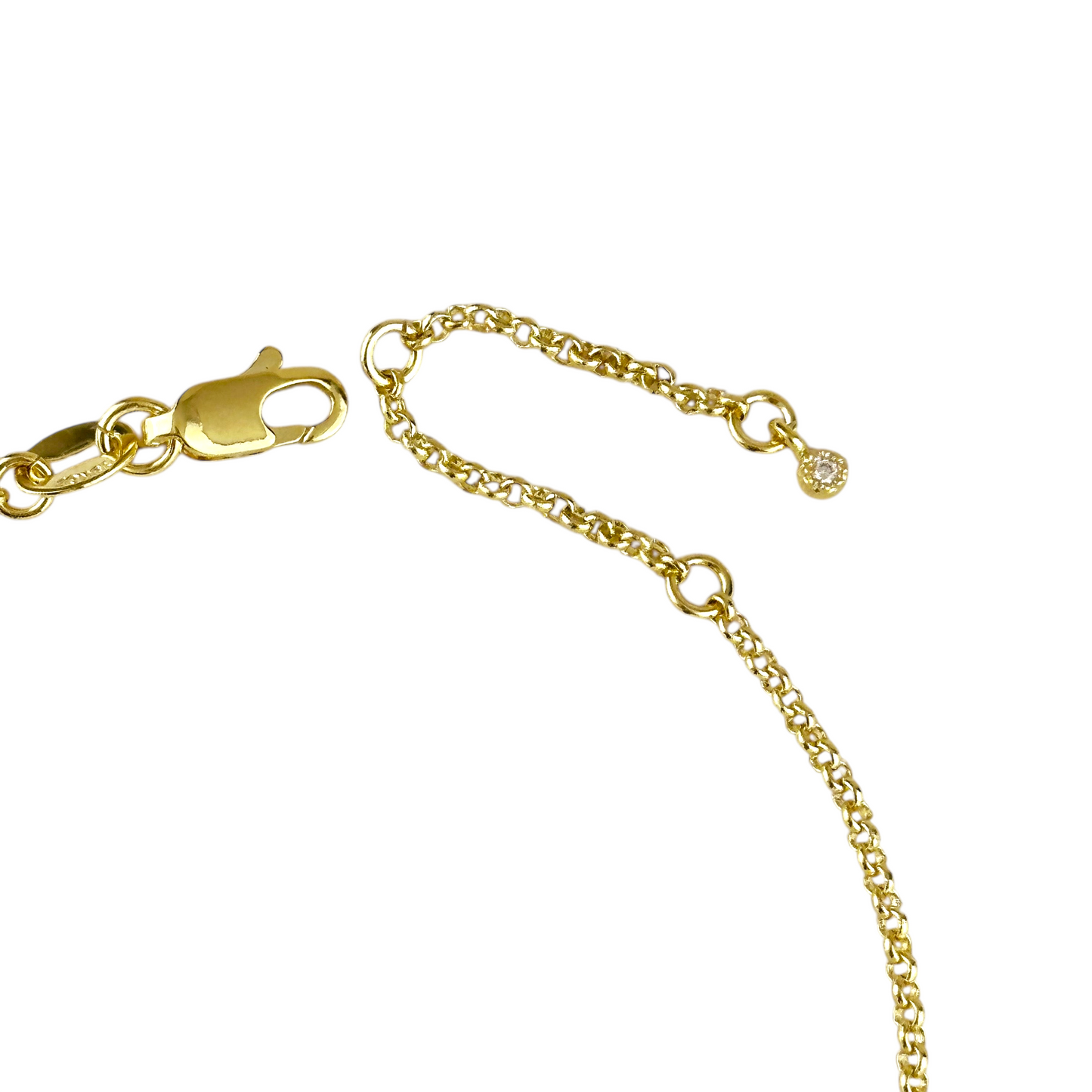 Pavé CZ Mariner Link 18k Gold Filled Bracelet