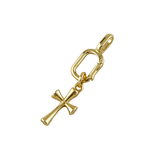 Classic Cross 15mm 18k Gold Filled Pendant