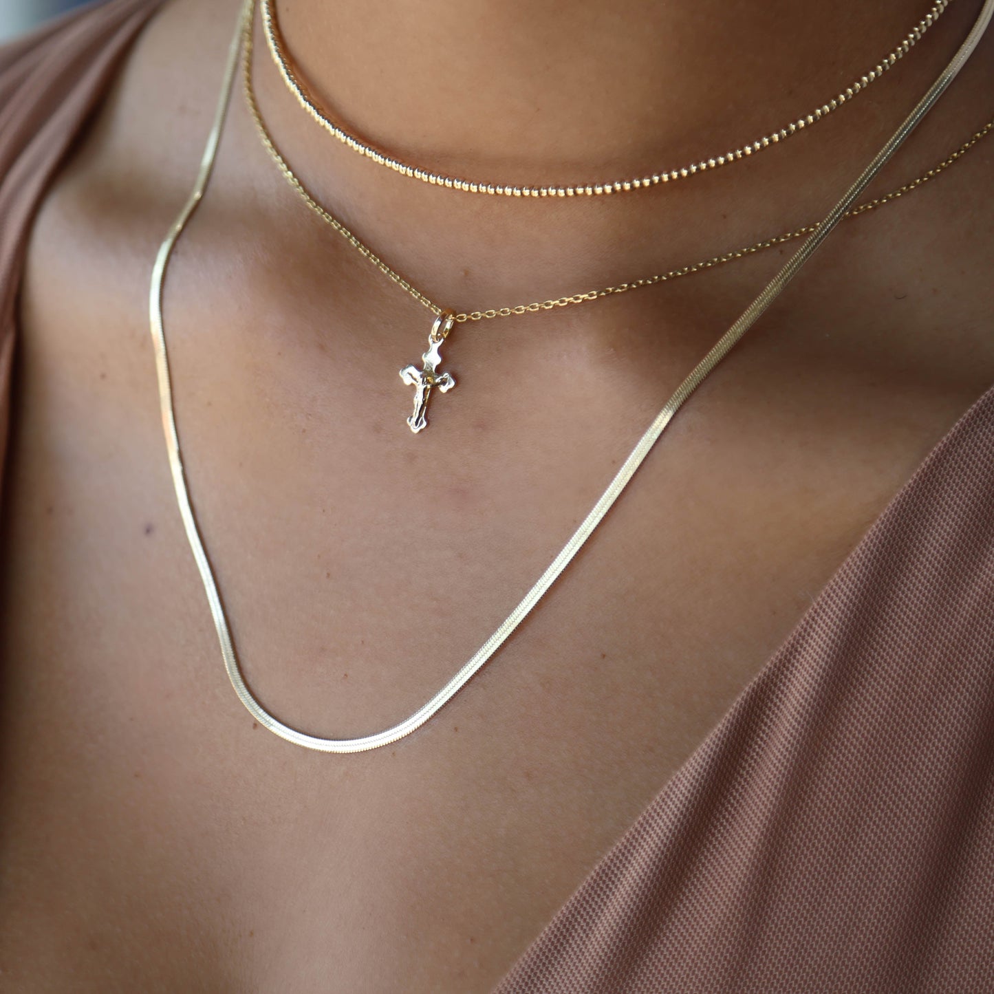 20mm Crucifix  18k Gold Filled Pendant