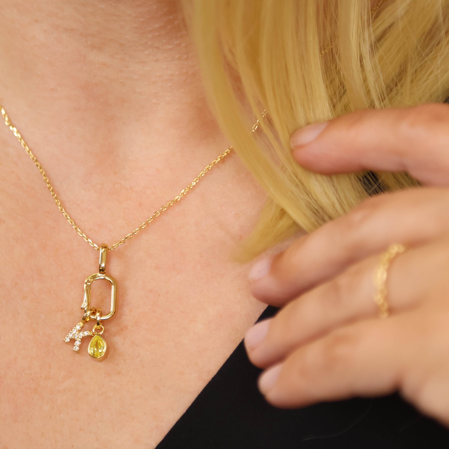 Carabiner 18k Gold Filled Pendant