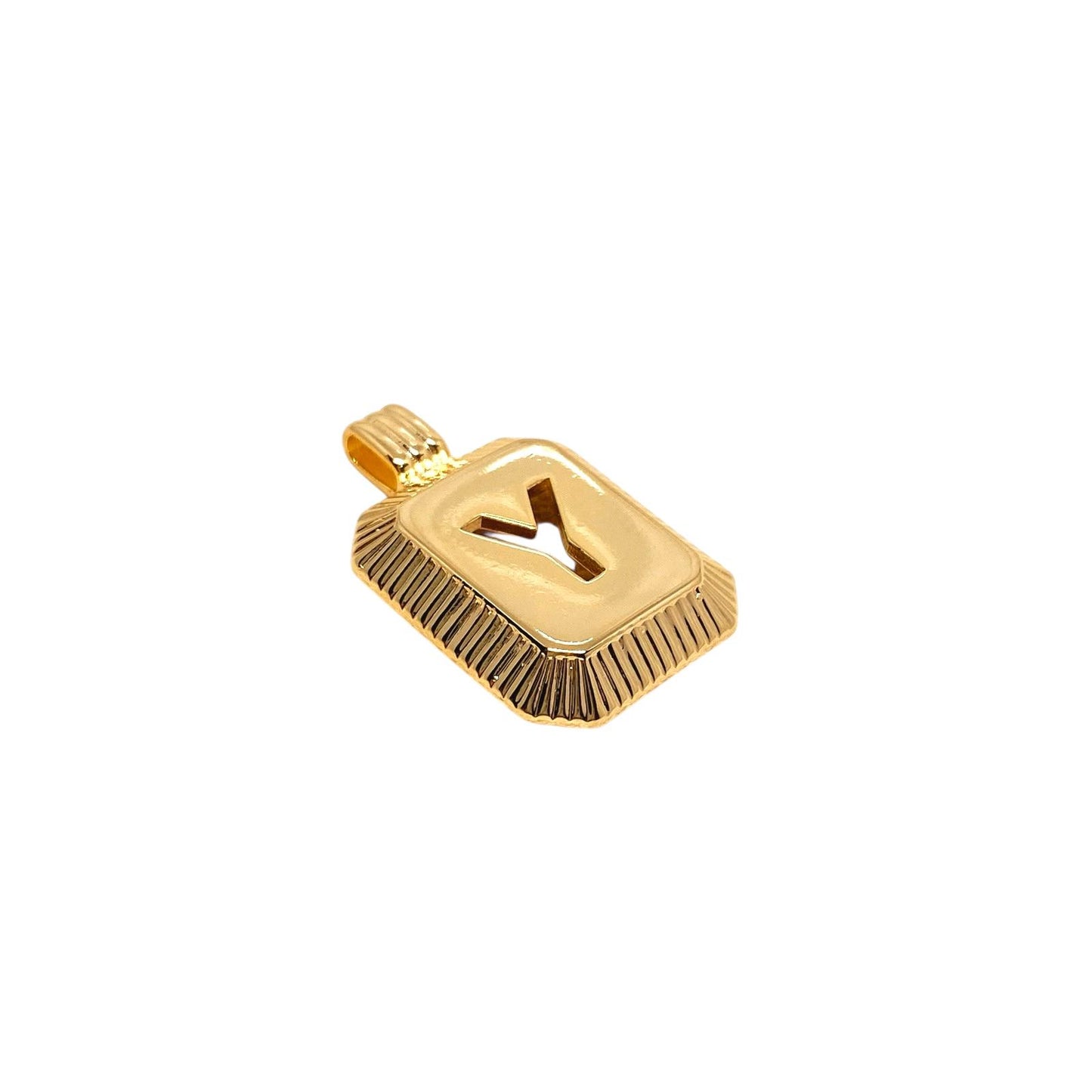Skillus 18k Gold Filled Initial Letter Y Pendant 