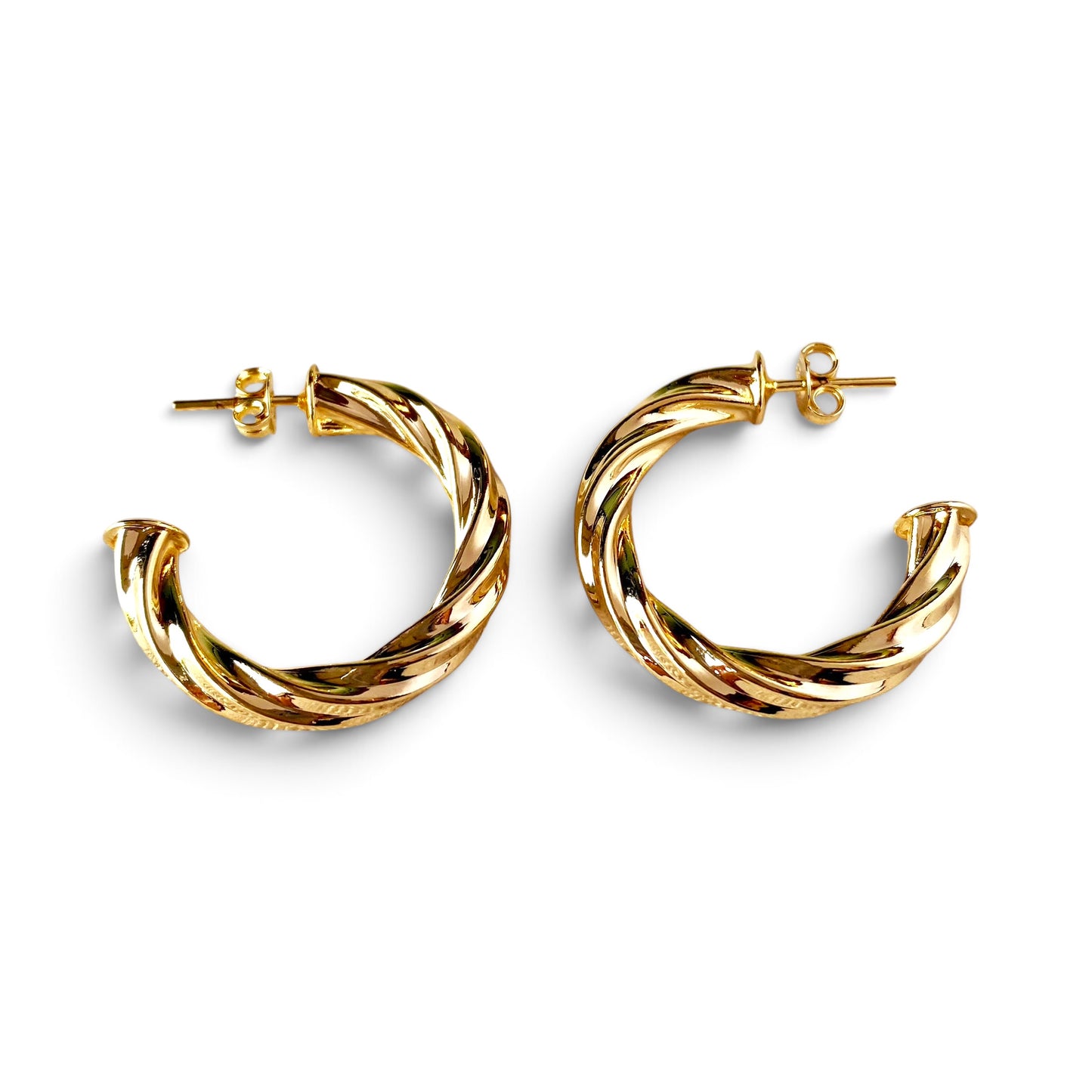 Italian Twist Open Hoop Earrings