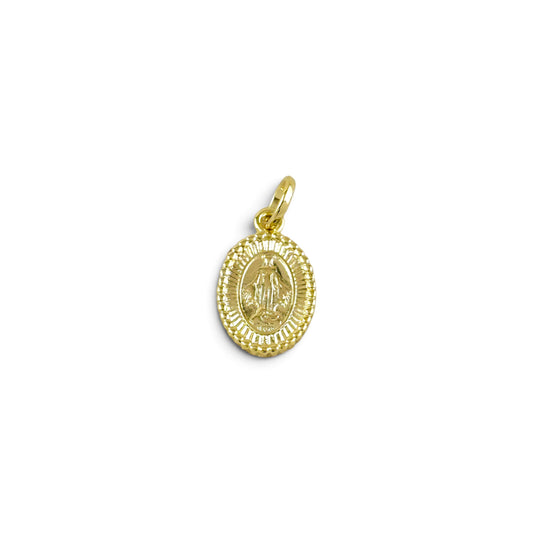 Lady of Grace 20mm 18K Gold Filled Pendant 
