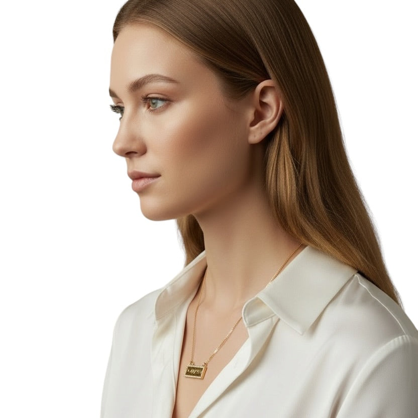 Love Script 25mm 18K Gold Filled Necklace
