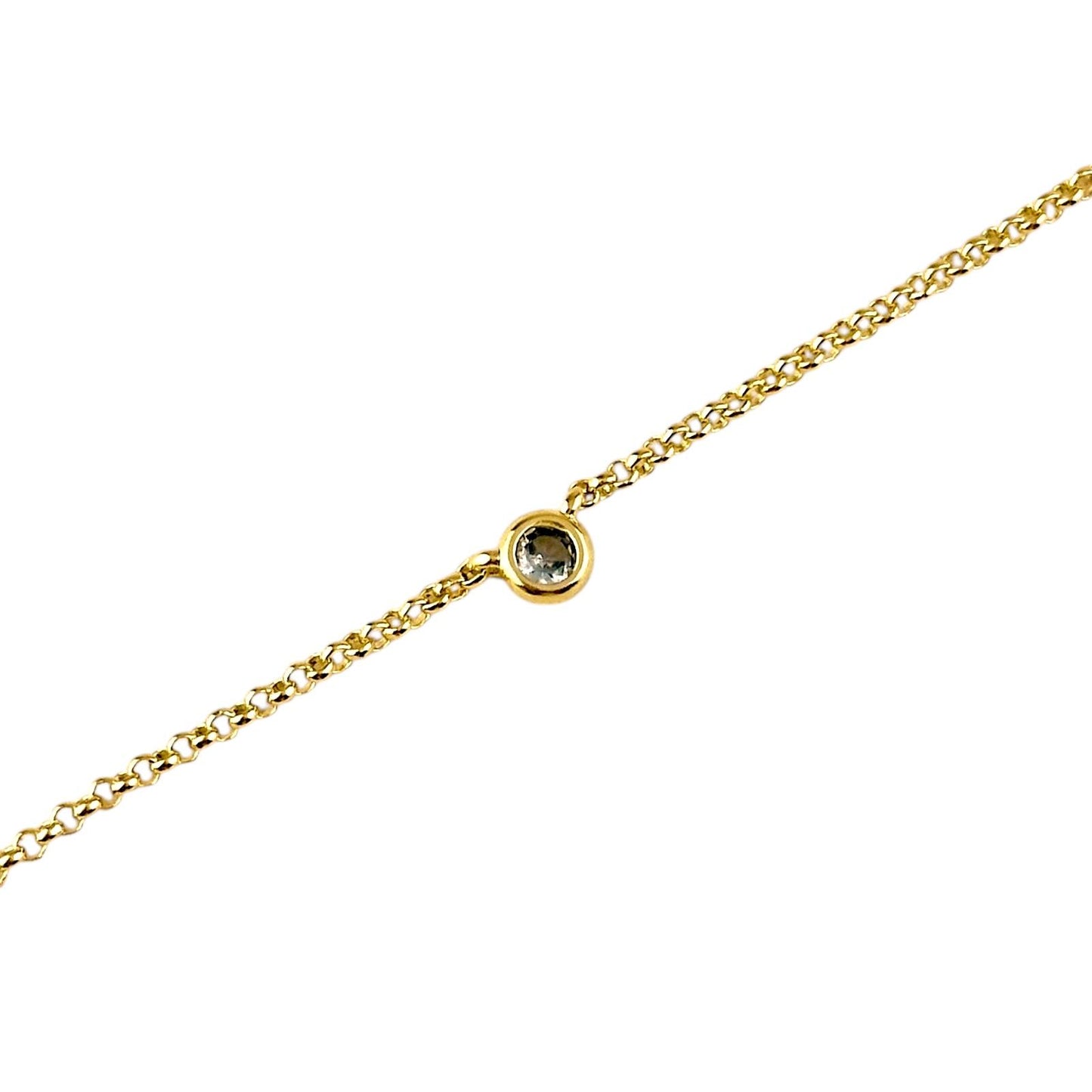 CZ Birthstone 18k Gold Filled Necklace