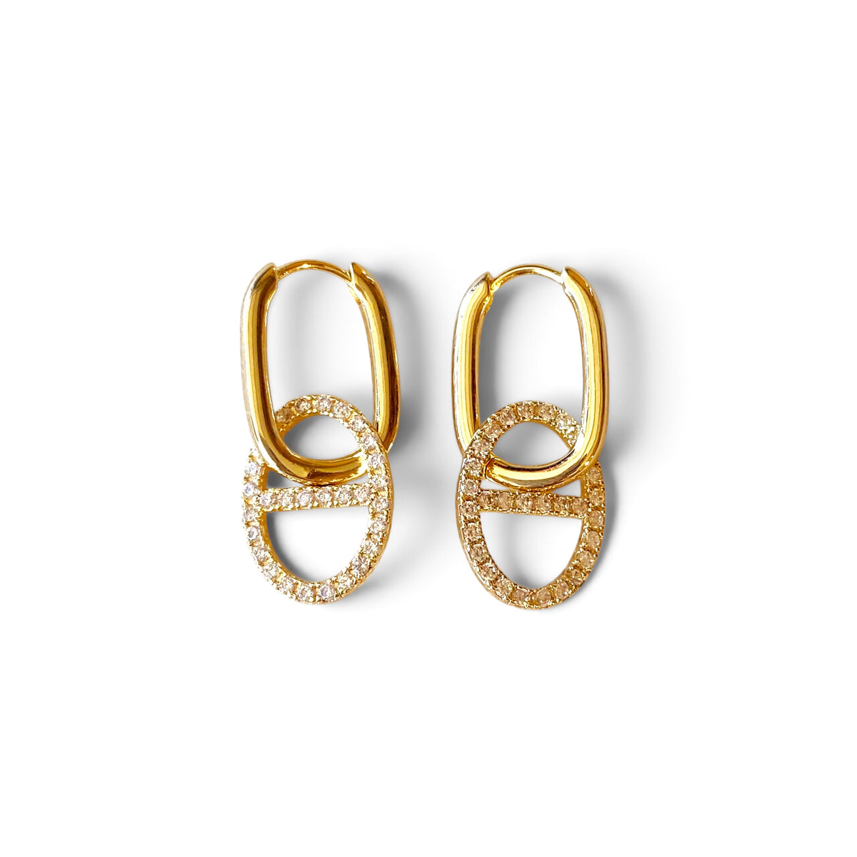 Mariner Link CZ Drop Earrings 