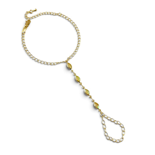 Marquise Opal Hand Chain Bracelet