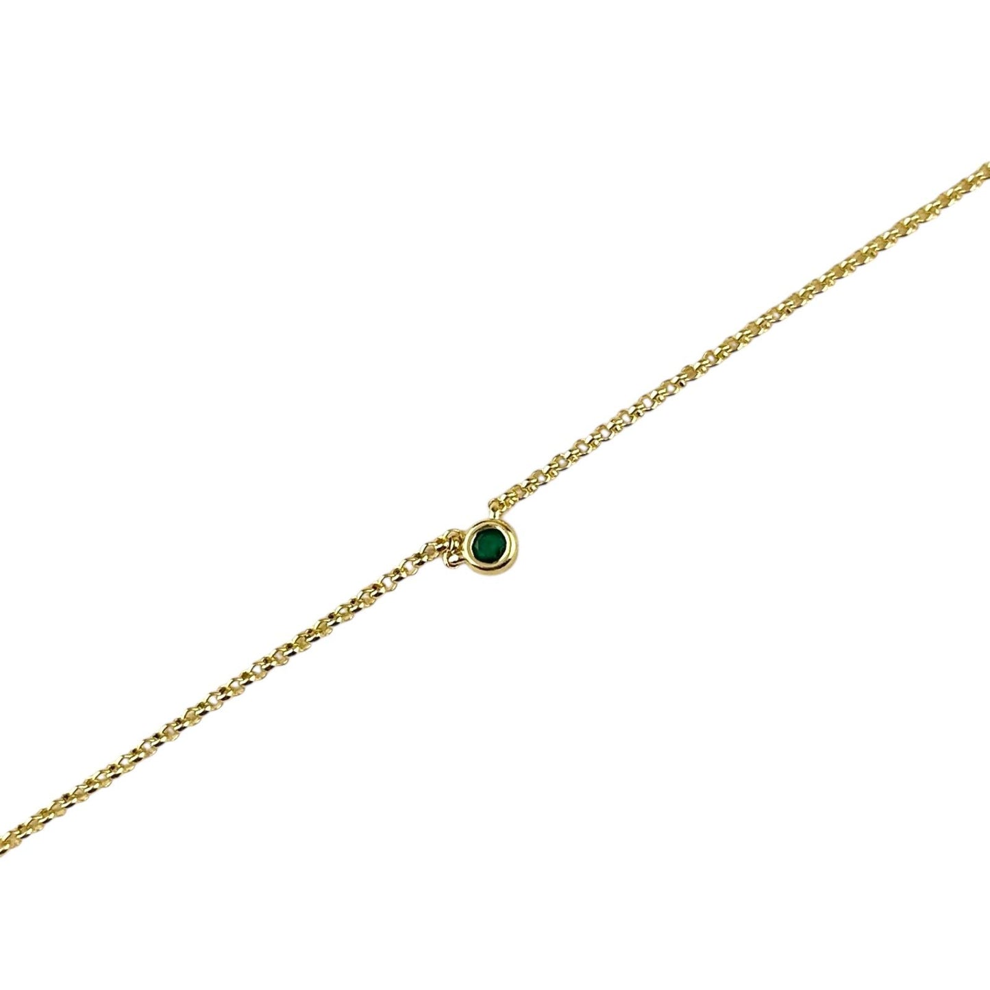 CZ Birthstone 18k Gold Filled Necklace