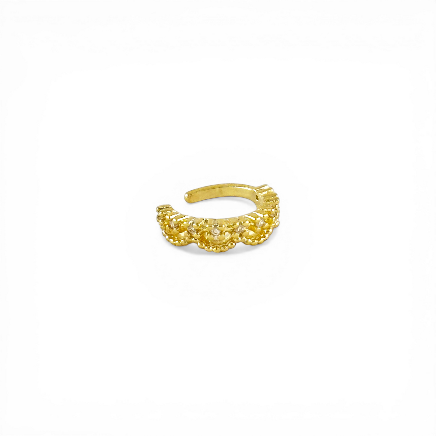 Minimalist Line CZ 18K Gold Filled Ear Cuff