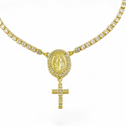Miraculous Mary Riviera CZ Bracelet Closeup