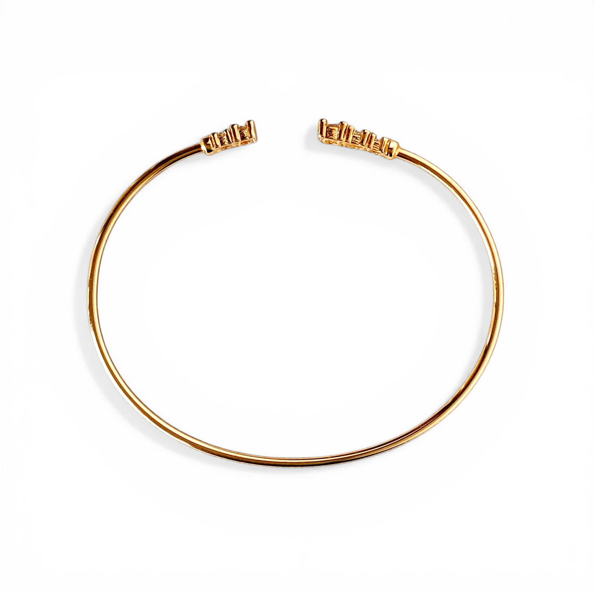 Open CZ Cuff Bracelet side view