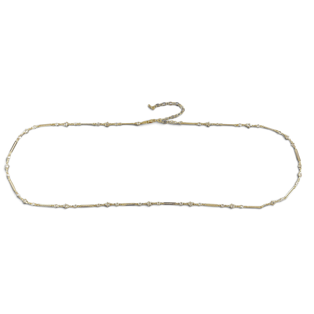Paperclip and Star CZ Belly Chain Jewelry