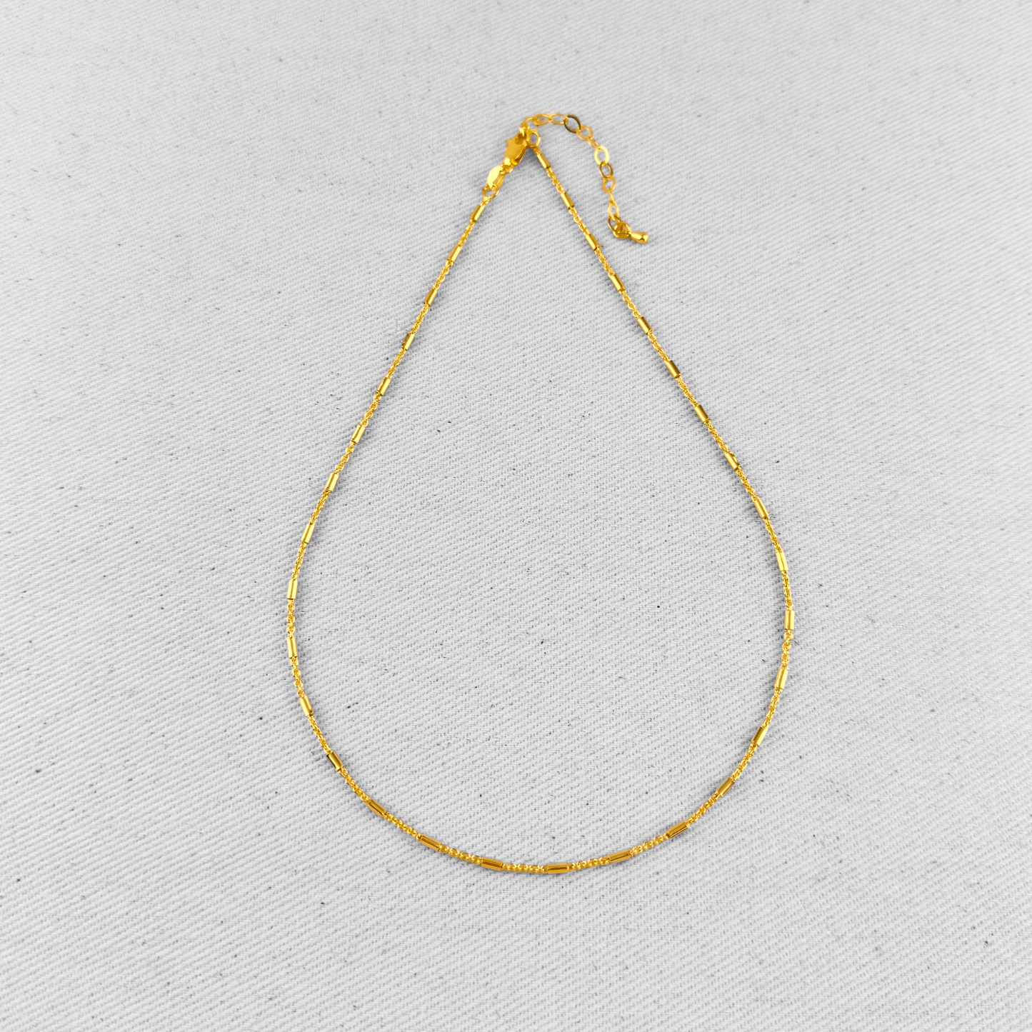 Tube Link 18K Gold Filled Chain Necklace