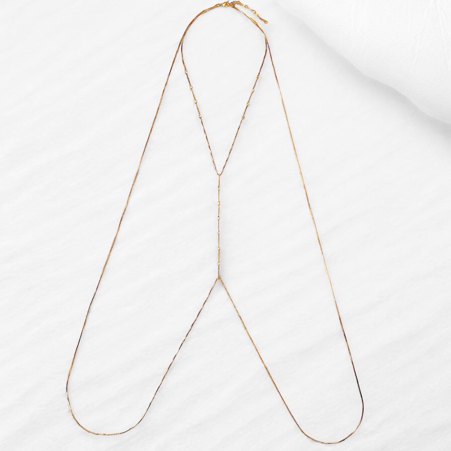 CZ Box Body Chain 18K Gold Filled Jewelry