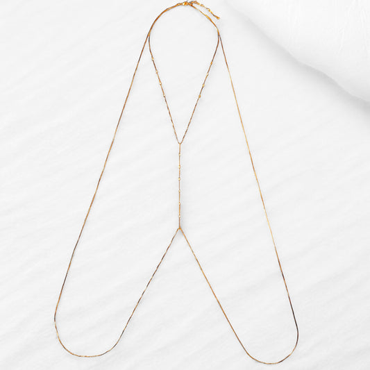 CZ Box Body Chain 18K Gold Filled Jewelry