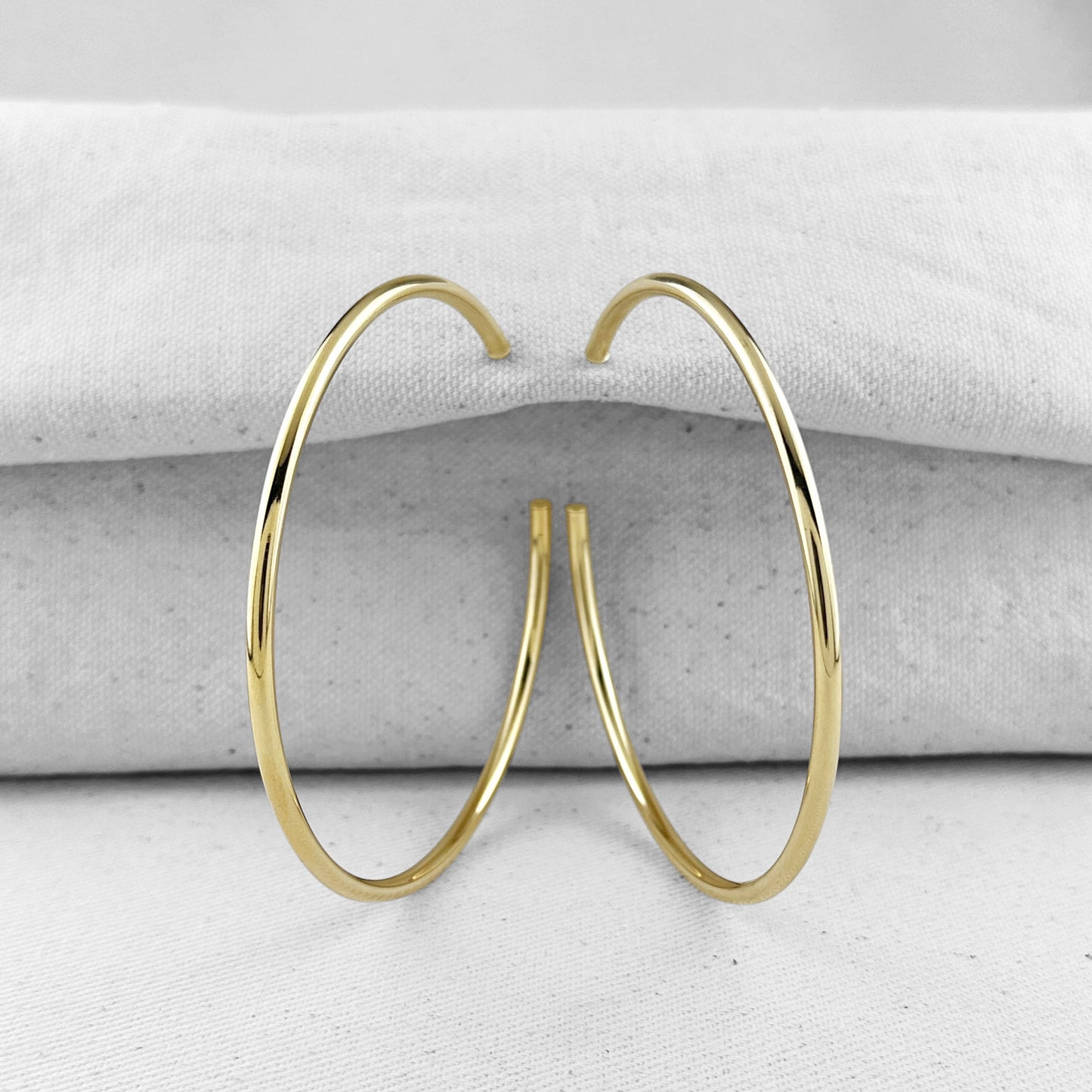 80mm Classic Hoop 18k Gold Filled Earring