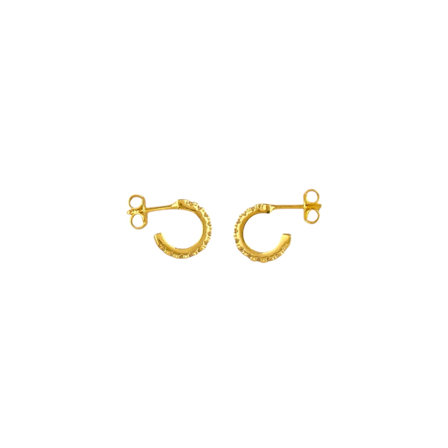 CZ Half Hoop 18k Gold Filled Earrings
