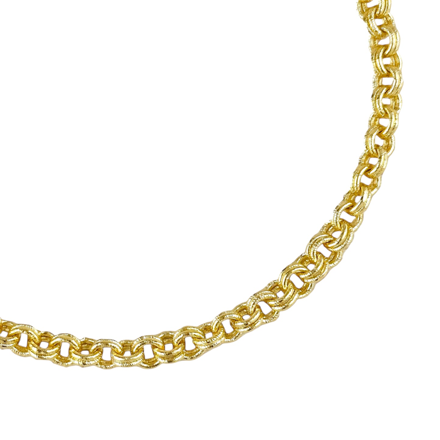 Double Link Rolo Chain 18k Gold Filled Bracelet
