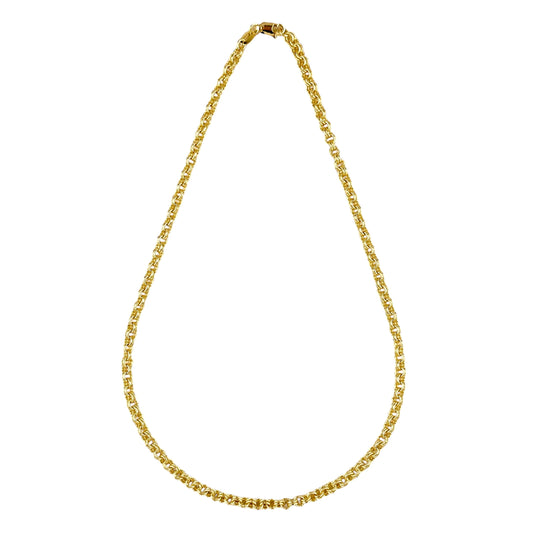 Double Link Rolo Chain 18k Gold Filled Necklace