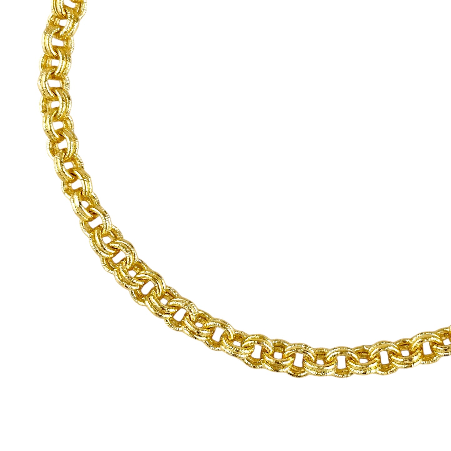 Double Link Rolo Chain 18k Gold Filled Necklace