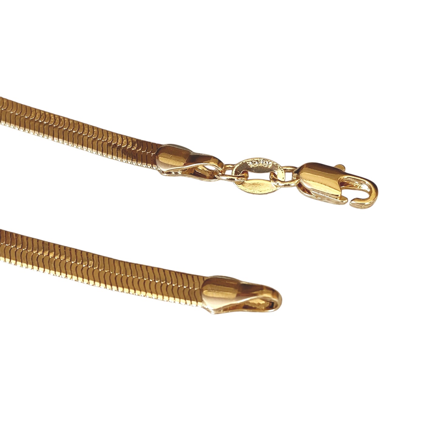 4mm Herringbone Chain 18k Gold Filled Necklace