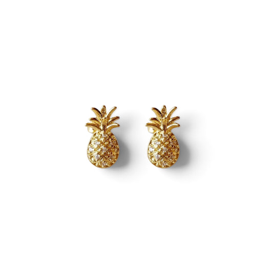 Pineapple CZ Stud Earrings