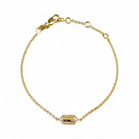 Pointed Rectangle CZ 18K Gold Filled Bracelet