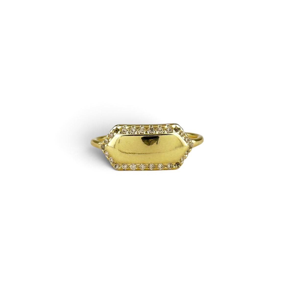 Pointed Rectangle CZ Ring 