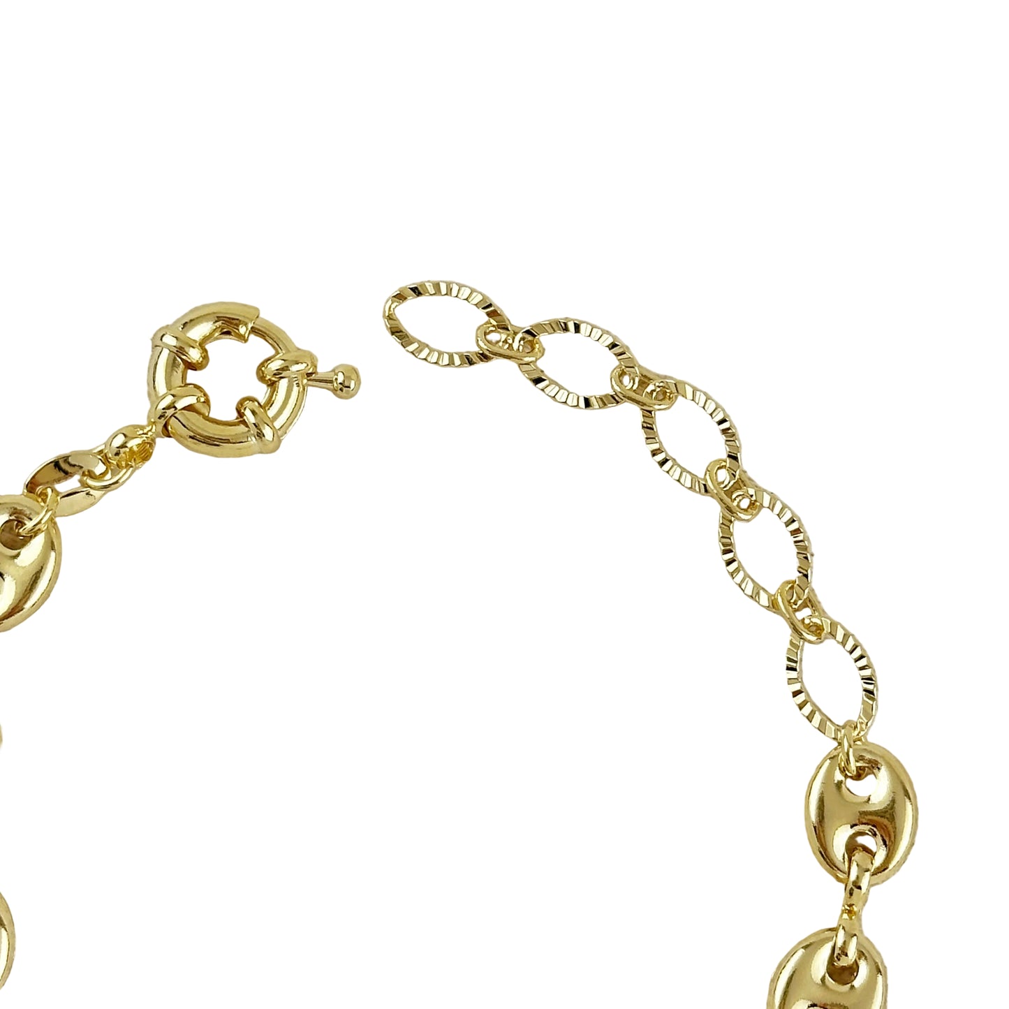 Puffy Mariner Chain 18K Gold Filled Bracelet