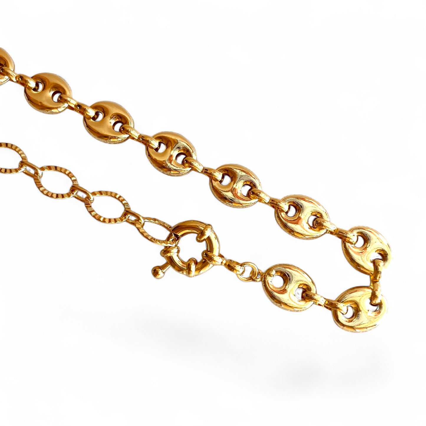 Puffy Mariner Choker 18K Gold Filled Necklace