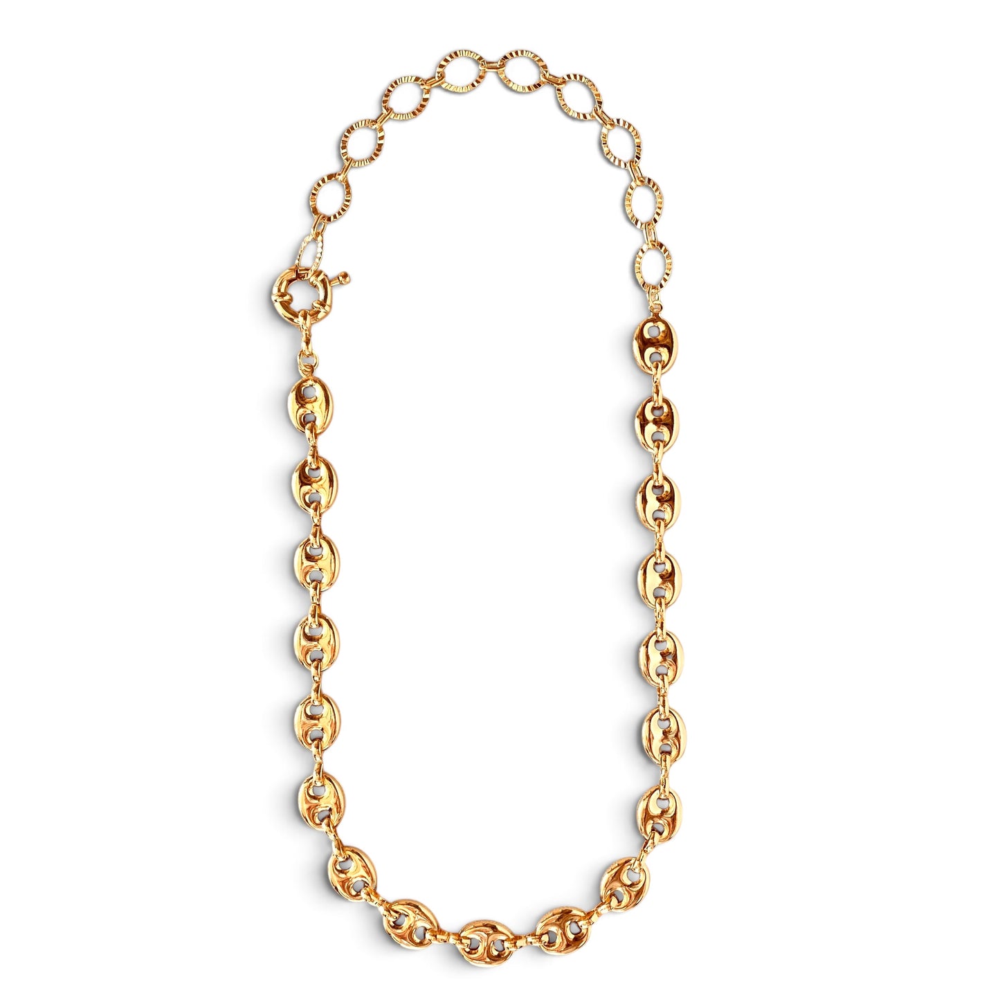 Puffy Mariner Choker 18K Gold Filled Necklace