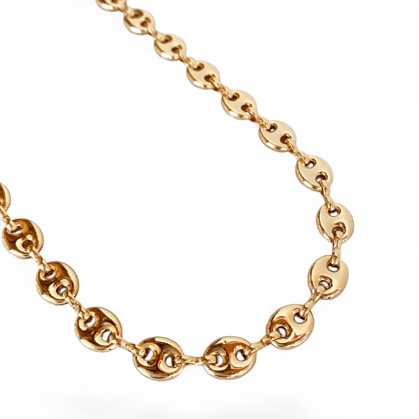 Puffy Mariner Choker 18K Gold Filled Necklace