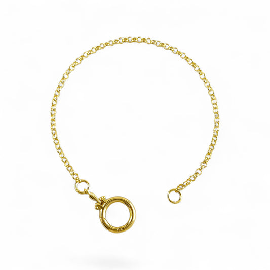 Rolo Chain Spring Ring Bracelet 
