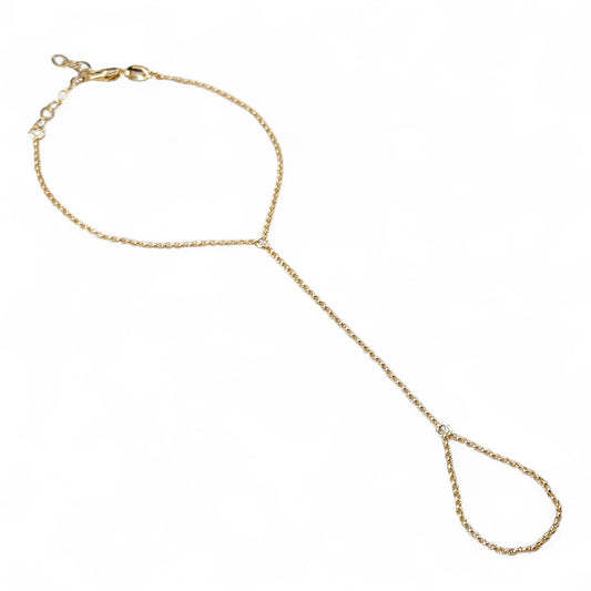 Rolo Link Hand Chain Bracelet