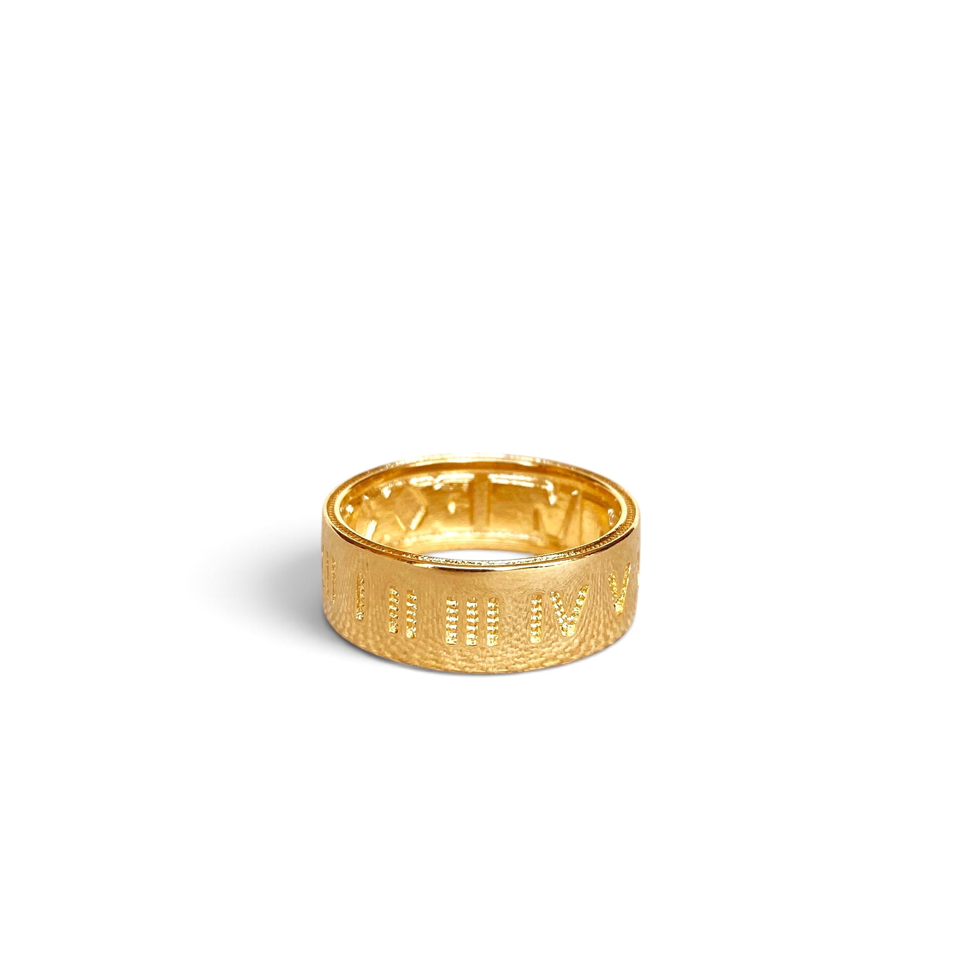 Roman Numeral Engraved Band 
