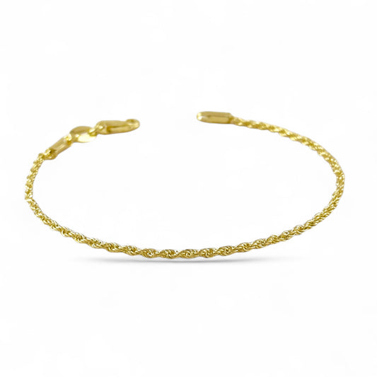Rope Chain 1.7mm 18K Gold Filled Bracelet