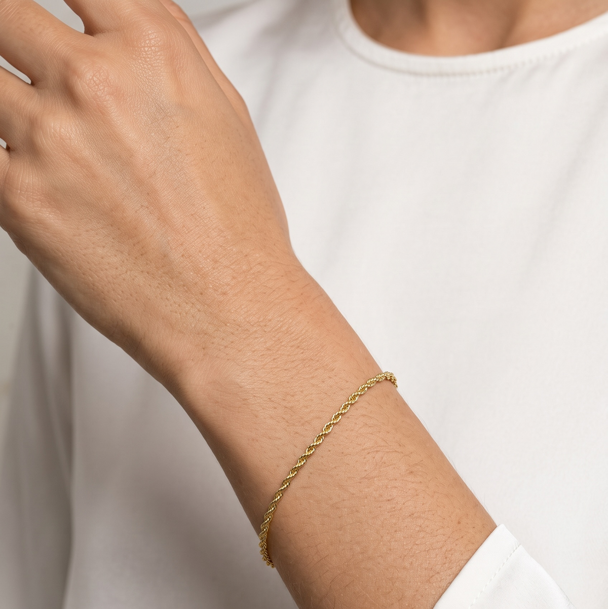 Rope Chain Bracelet on Arm