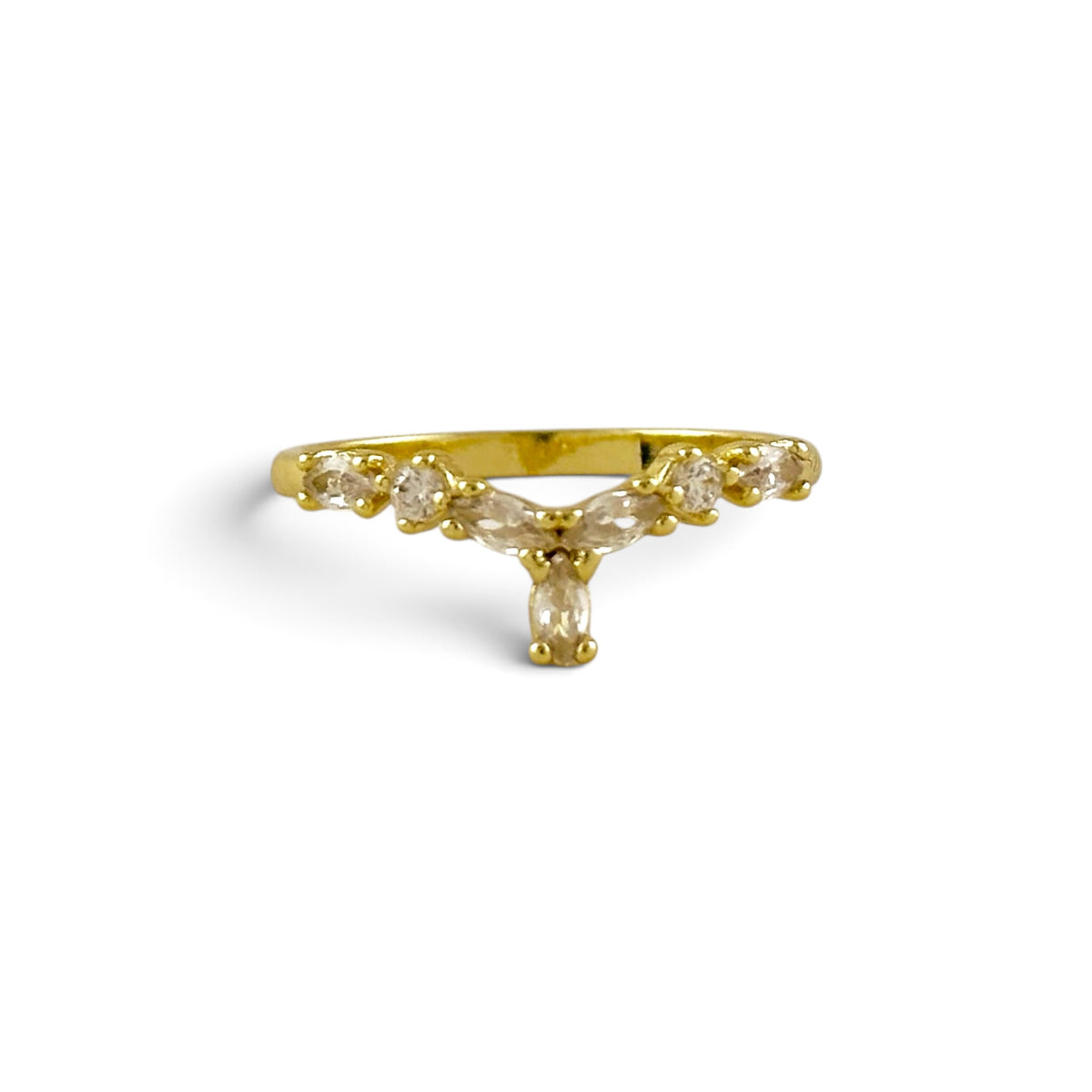 Round &amp; Marquise CZ Y Ring