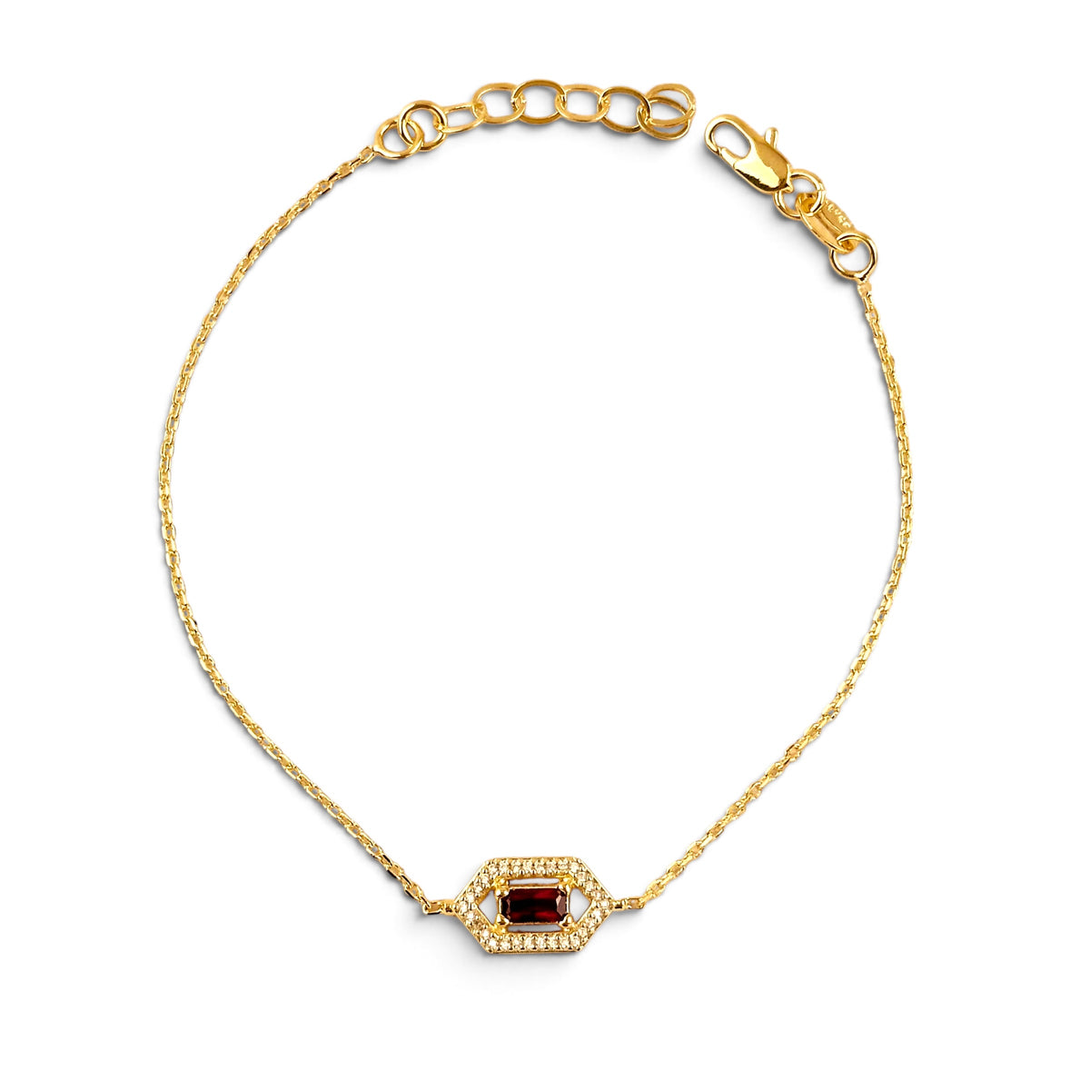 Ruby Birthstone CZ  Bracelet 