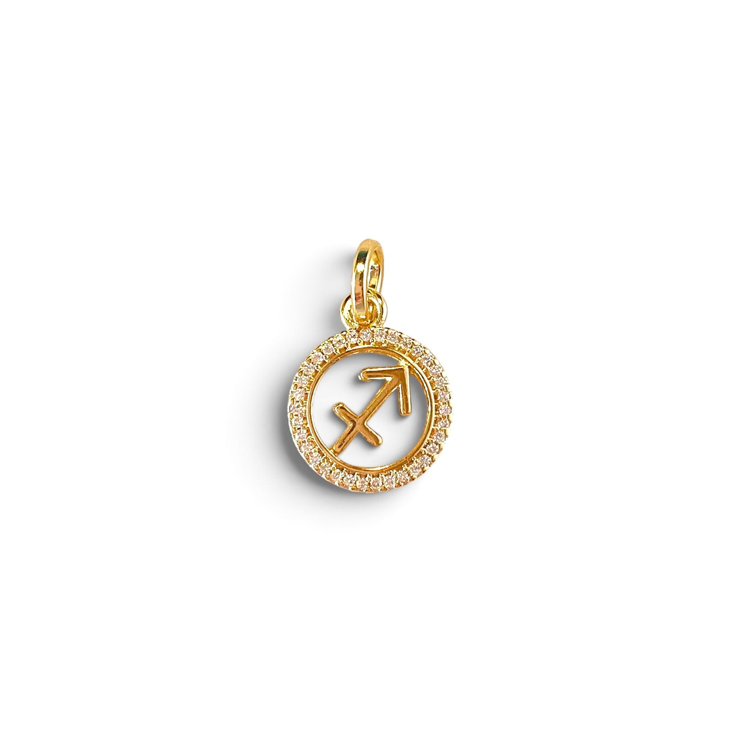 Sagittarius Zodiac CZ 18K Gold Filled Pendant 